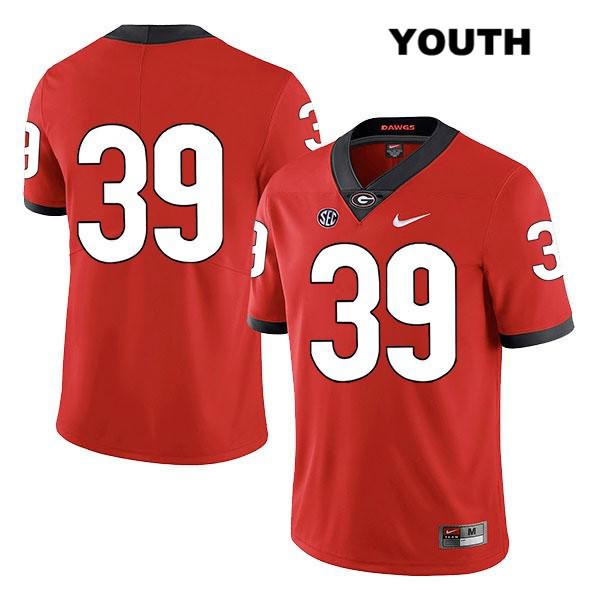 Georgia Bulldogs Youth Hugh Nelson #39 NCAA No Name Legend Authentic Red Nike Stitched College Football Jersey YVL0656HR